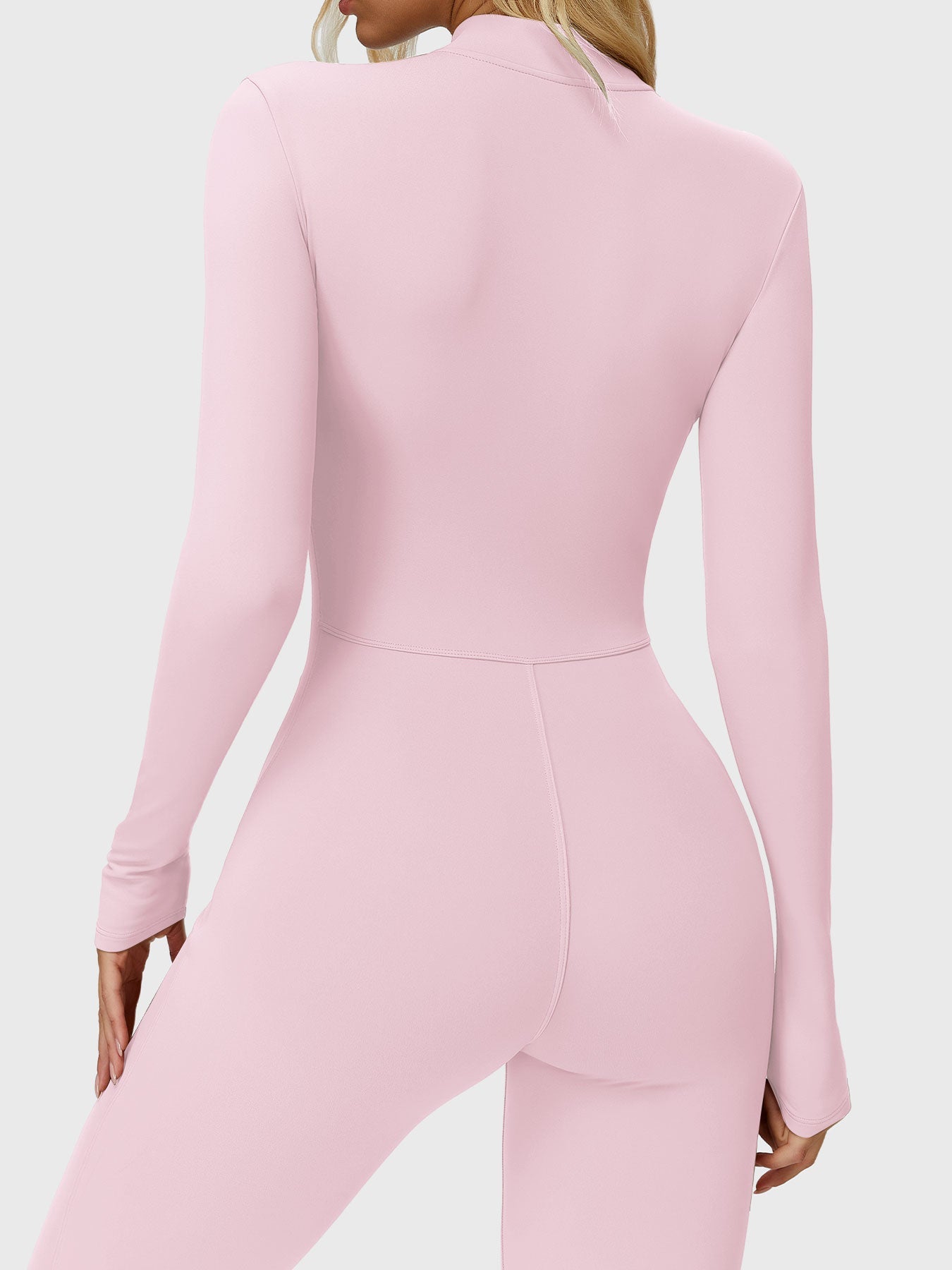 Yeoreo Belle Long Sleeve Zipper Flared Jumpsuit