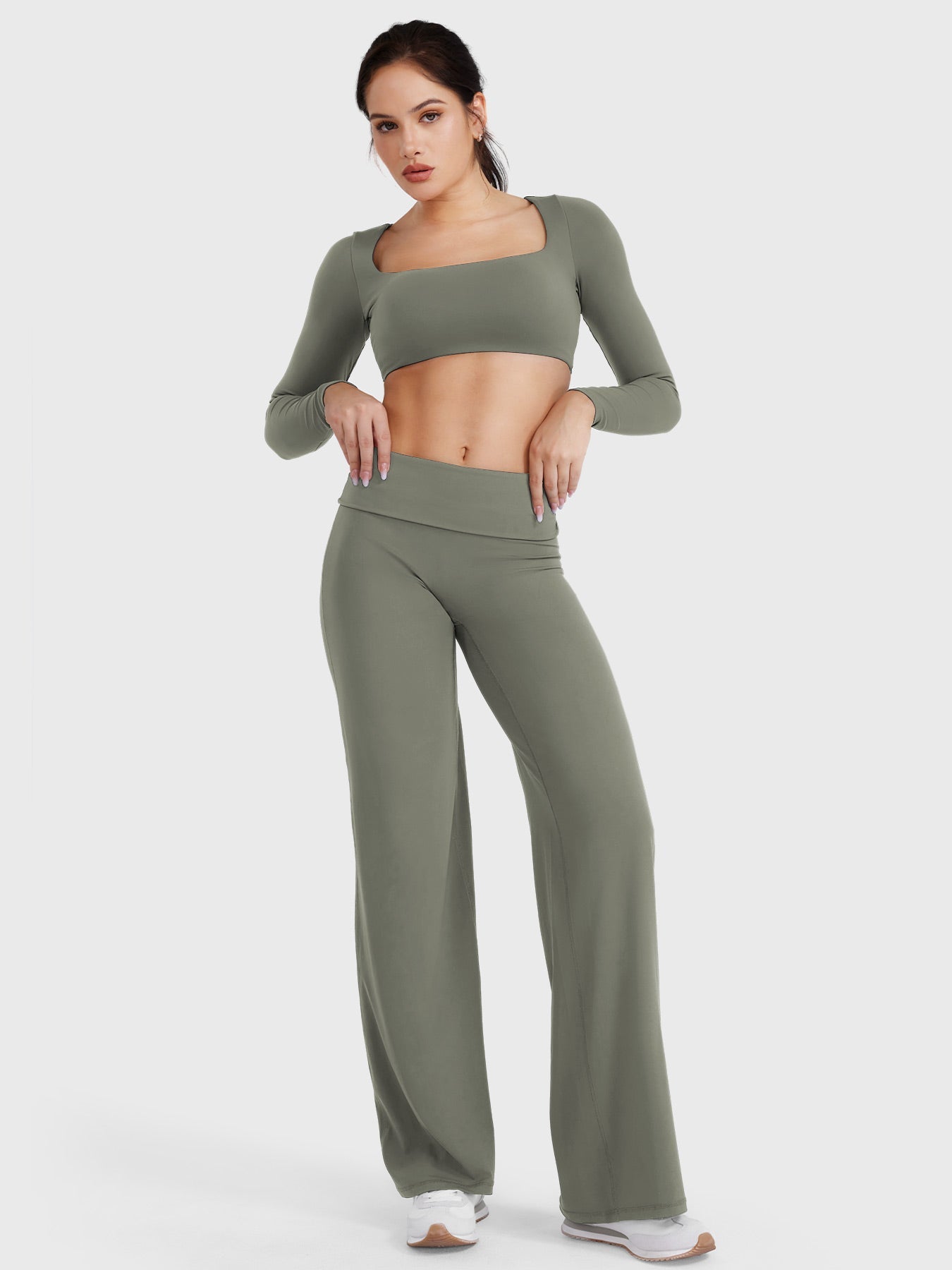 Yeoreo Eddiy 31.5" Fold Over Straight Leggings