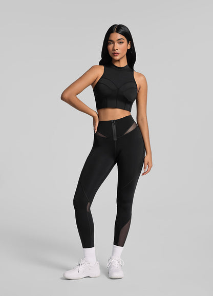 Vaeryn Sculpt Zip Mesh Leggings