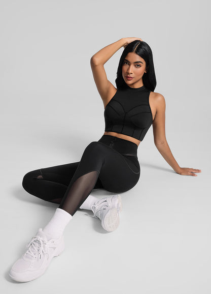 Vaeryn Sculpt Zip Mesh Leggings