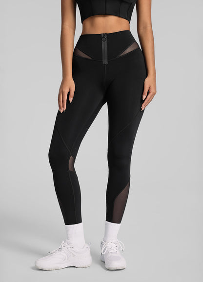 Vaeryn Sculpt Zip Mesh Leggings