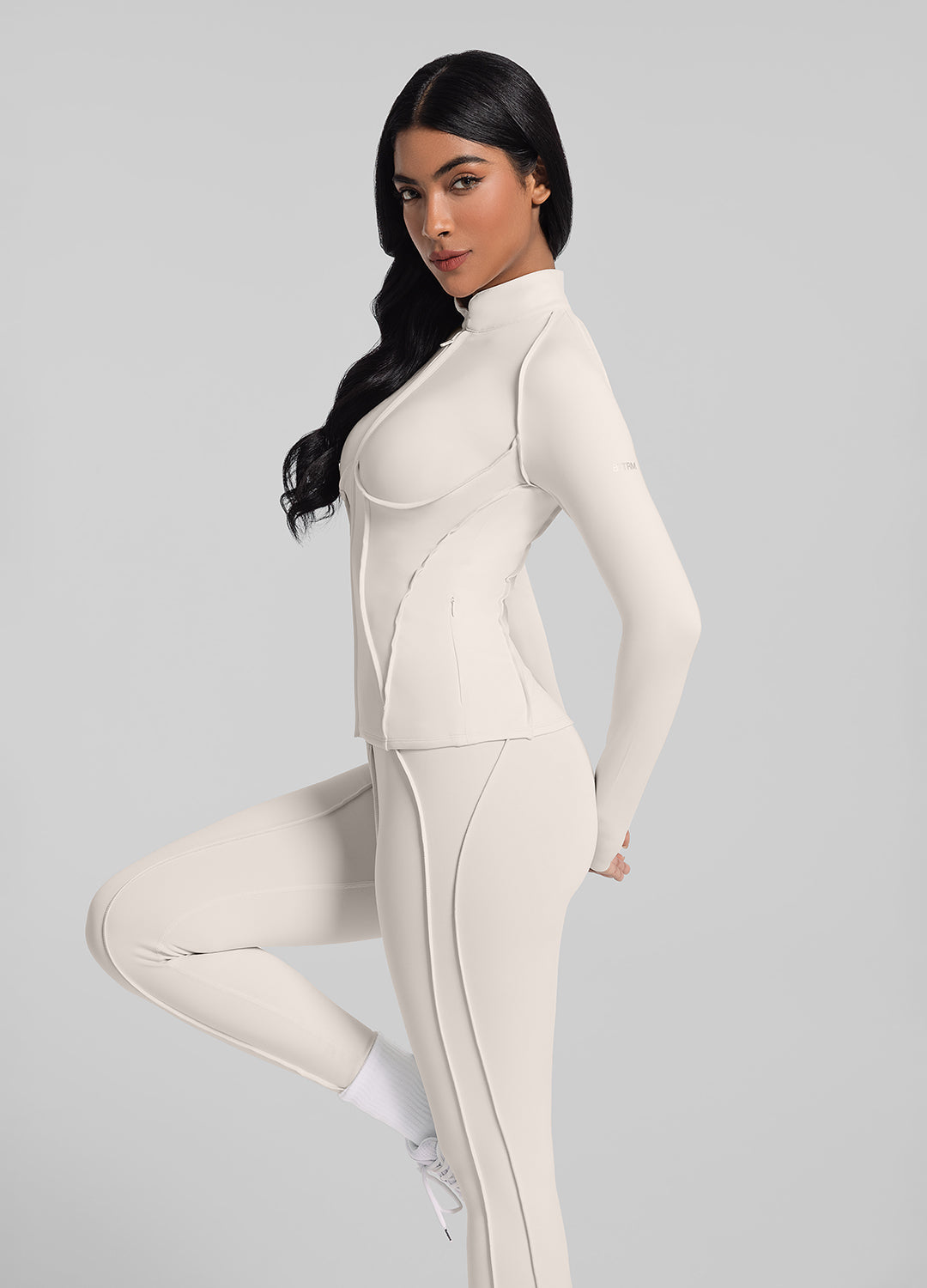 Vaeryn Sculpt Zip-Up Top