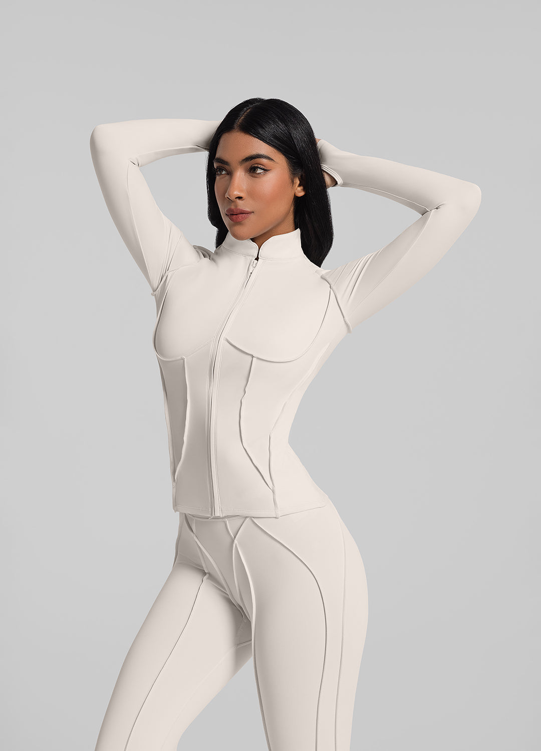Vaeryn Sculpt Zip-Up Top