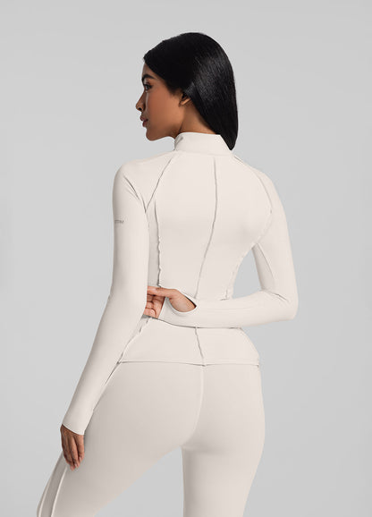 Vaeryn Sculpt Zip-Up Top