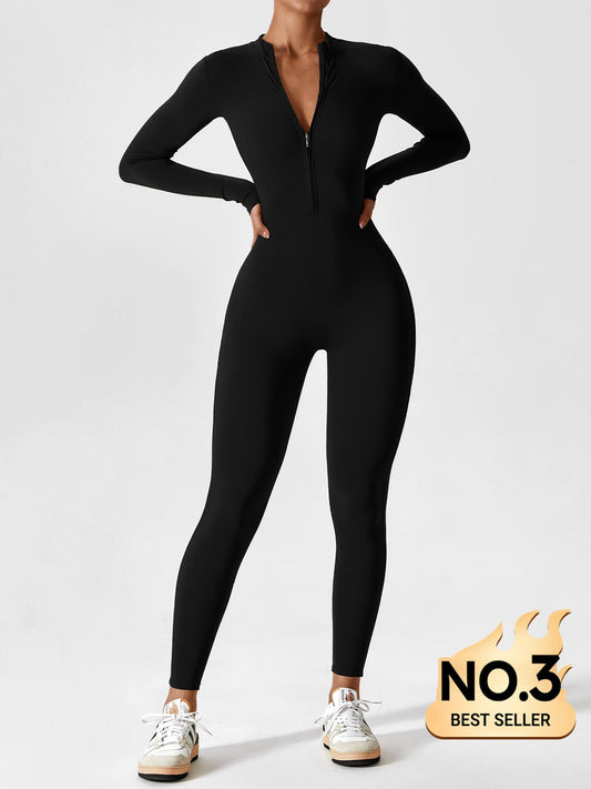 Vaeryn Sculpt Zip Long Sleeve Jumpsuit