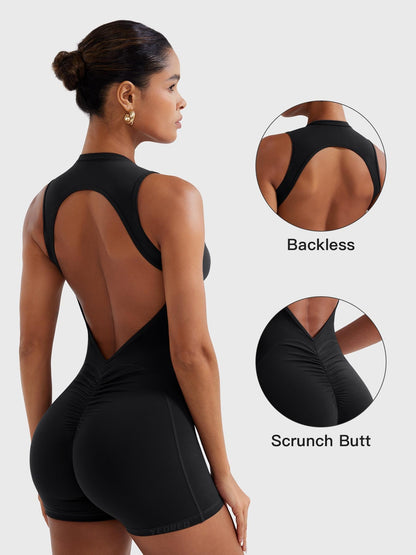 Vaeryn Tessia Backless Scrunch Romper