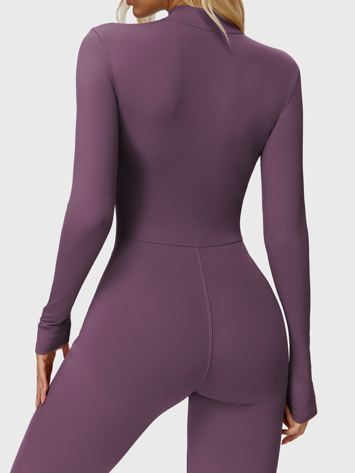 Yeoreo Belle Long Sleeve Zipper Flared Jumpsuit