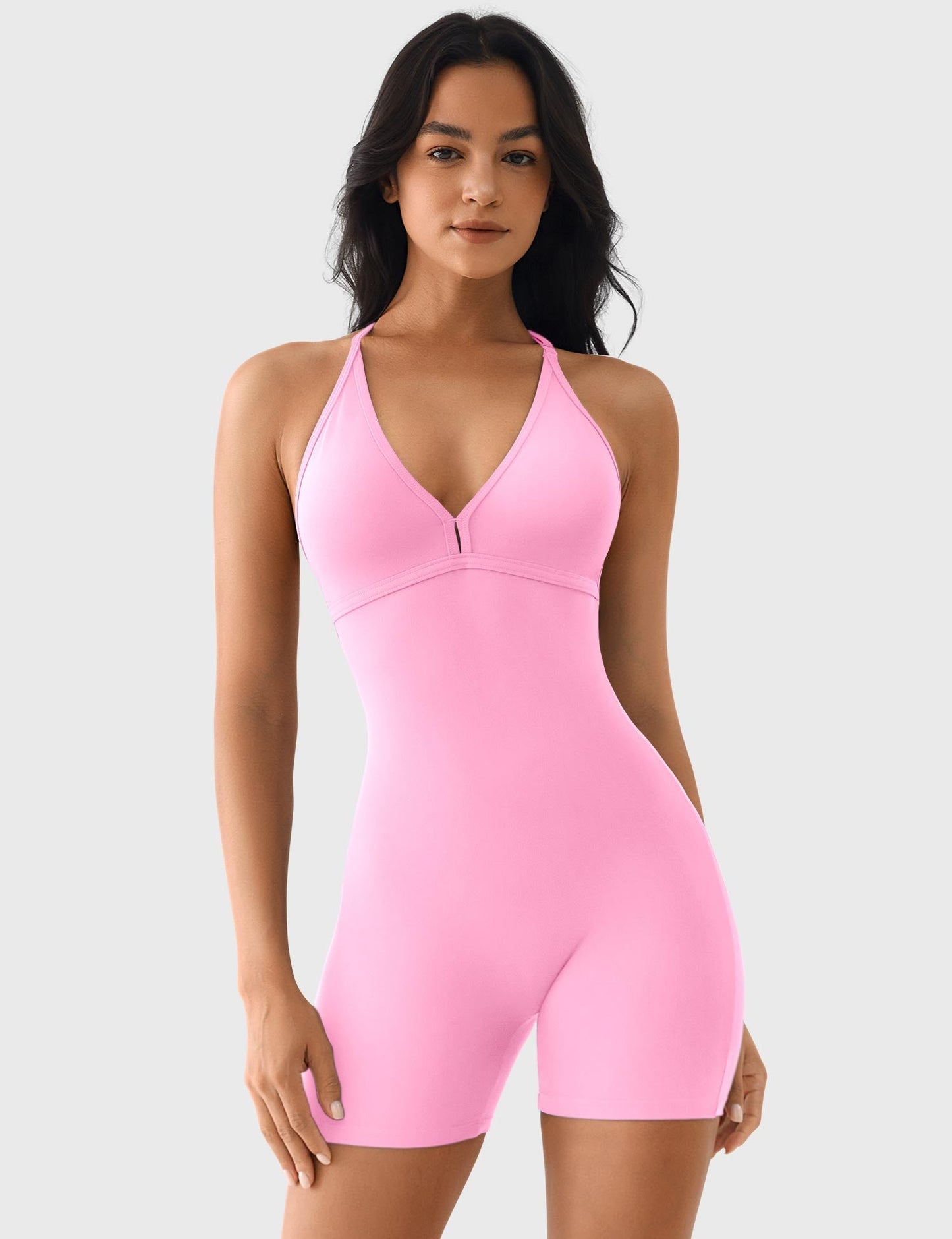 Vaeryn Taylor V Neck Backless Romper