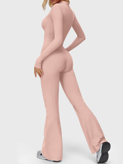 Yeoreo Belle Long Sleeve Zipper Flared Jumpsuit