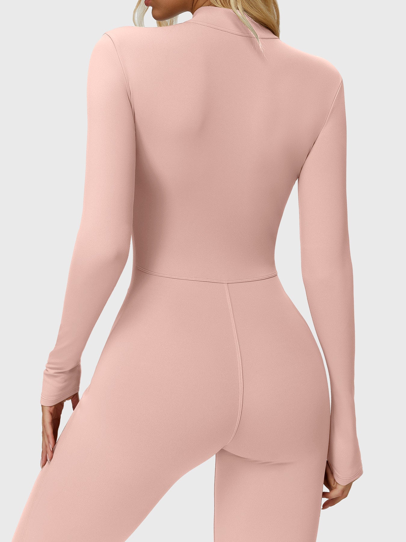 Yeoreo Belle Long Sleeve Zipper Flared Jumpsuit