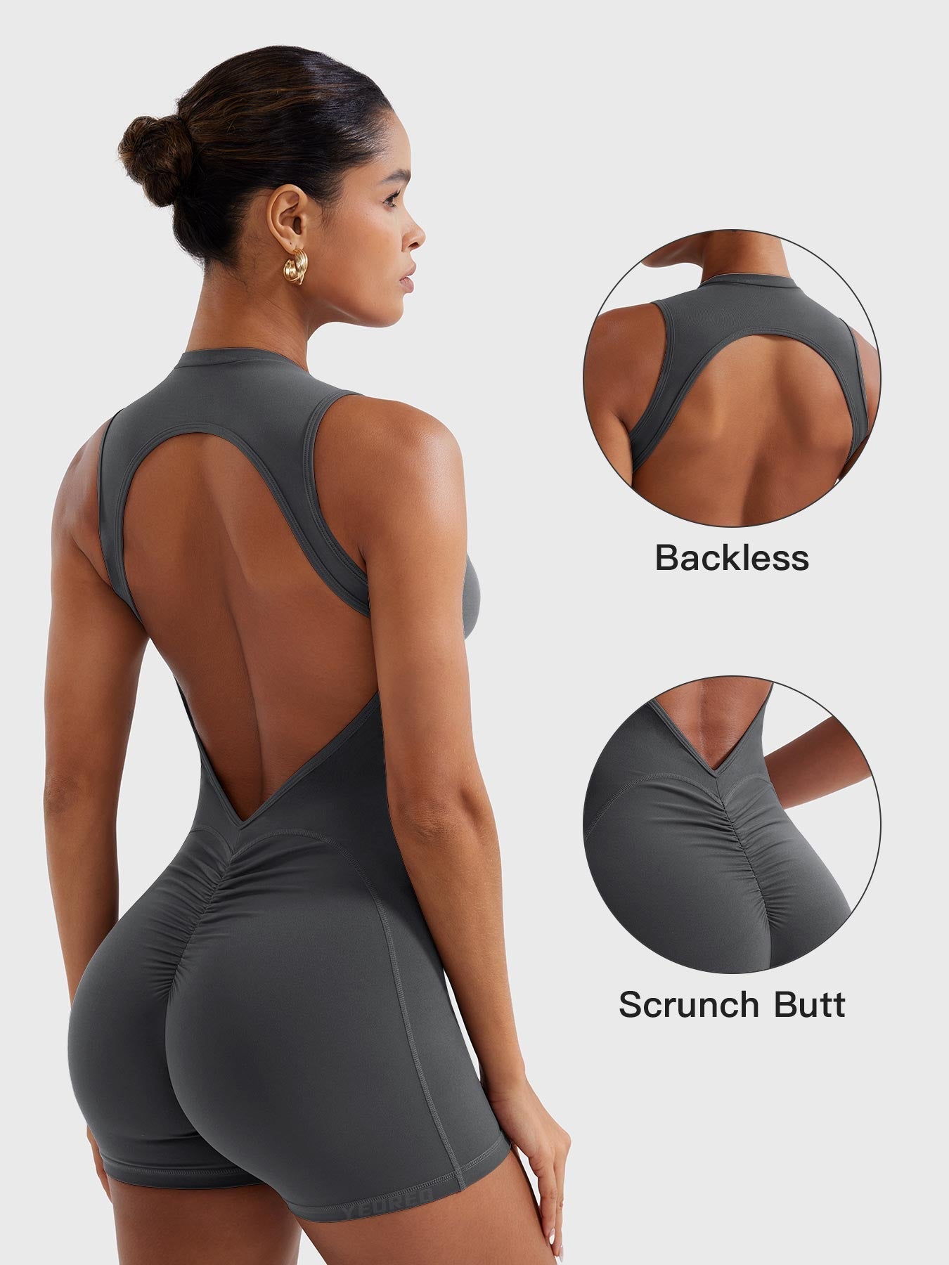 Vaeryn Tessia Backless Scrunch Romper