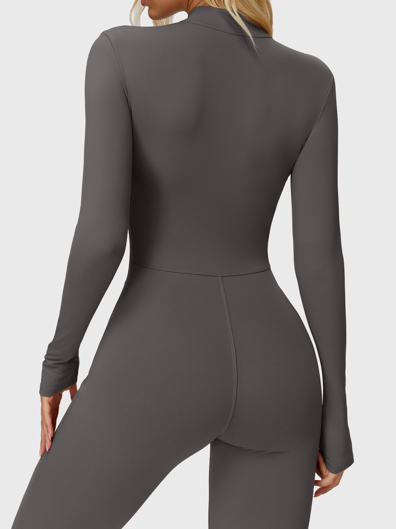 Yeoreo Belle Long Sleeve Zipper Flared Jumpsuit