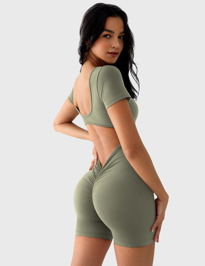 Vaeryn Lizvette Short Sleeves Romper