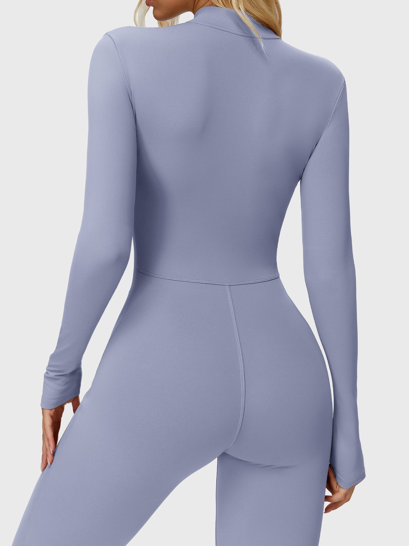 Yeoreo Belle Long Sleeve Zipper Flared Jumpsuit