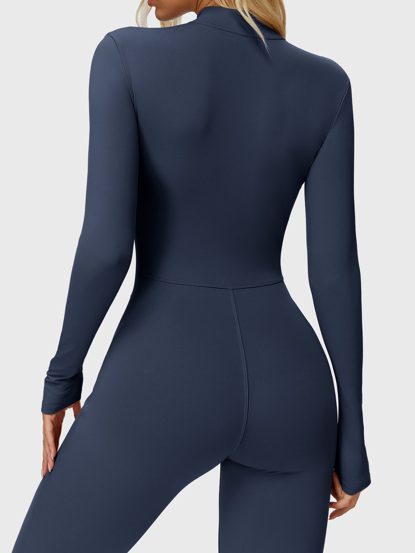 Yeoreo Belle Long Sleeve Zipper Flared Jumpsuit