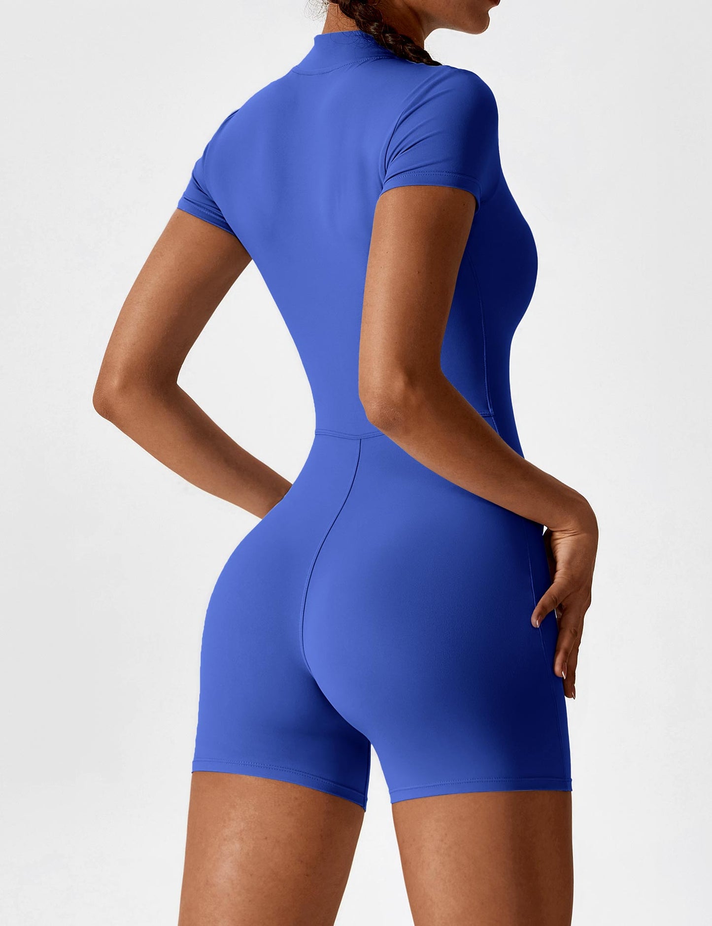 Vaeryn Short Sleeve Zipper Romper