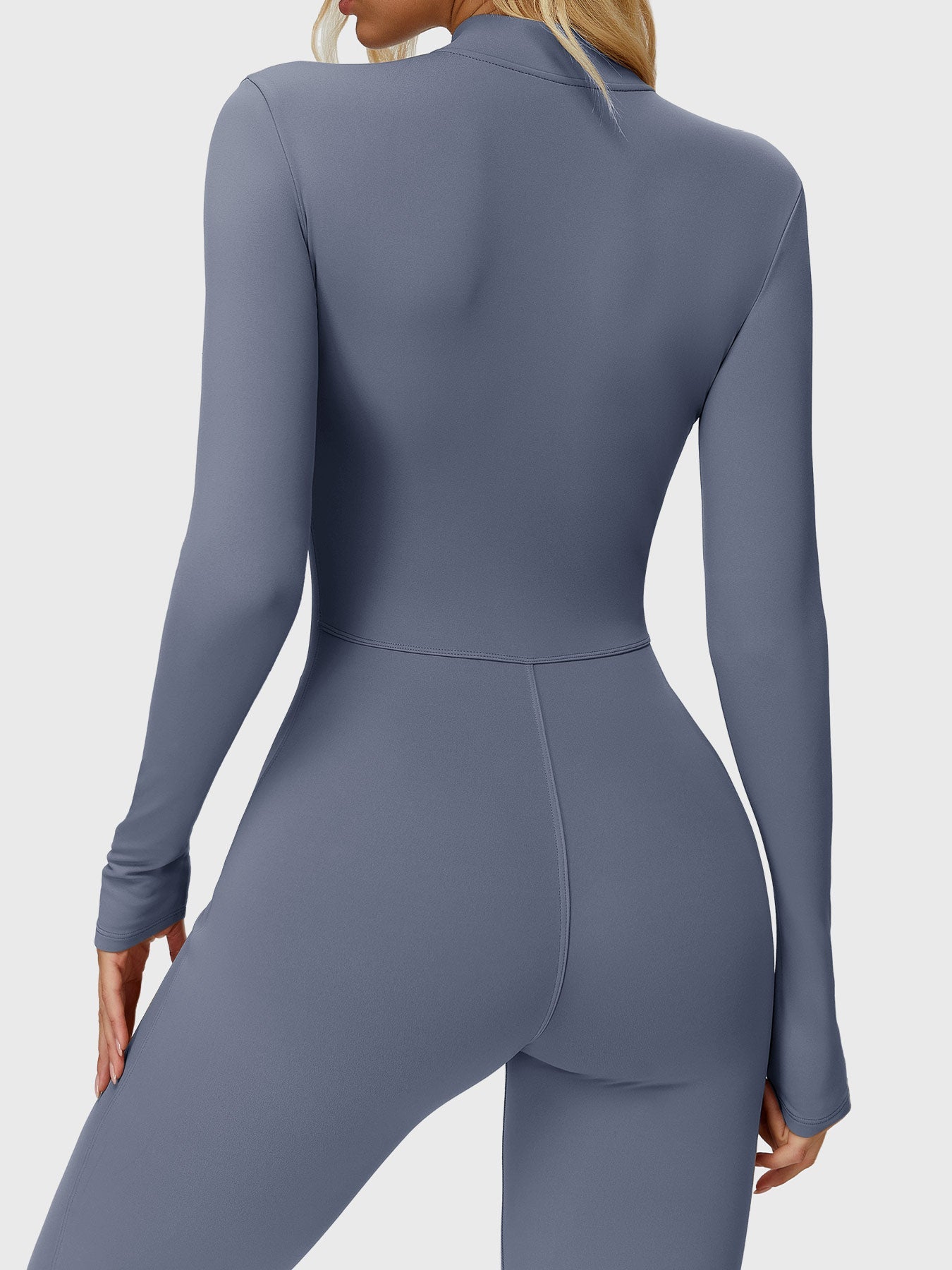 Yeoreo Belle Long Sleeve Zipper Flared Jumpsuit