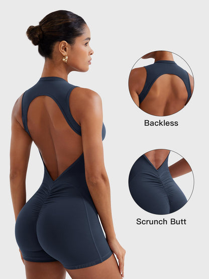 Vaeryn Tessia Backless Scrunch Romper