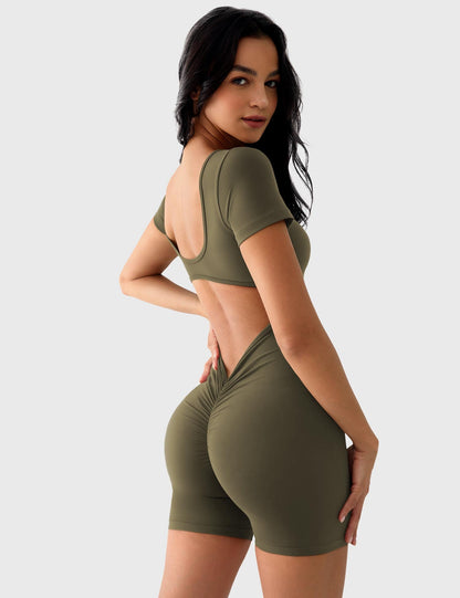 Vaeryn Lizvette Short Sleeves Romper