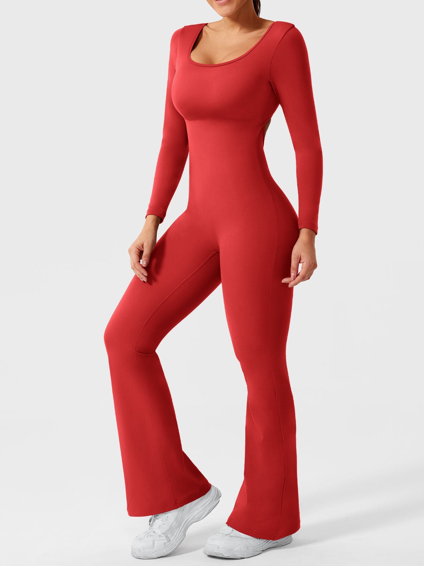 Vaeryn Lizvette Flared Long Sleeve Jumpsuit