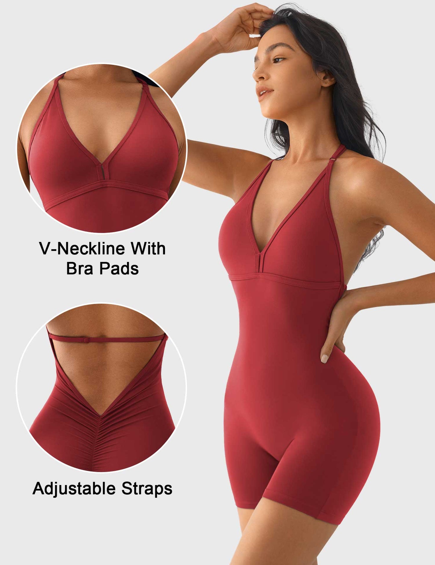 Vaeryn Taylor V Neck Backless Romper