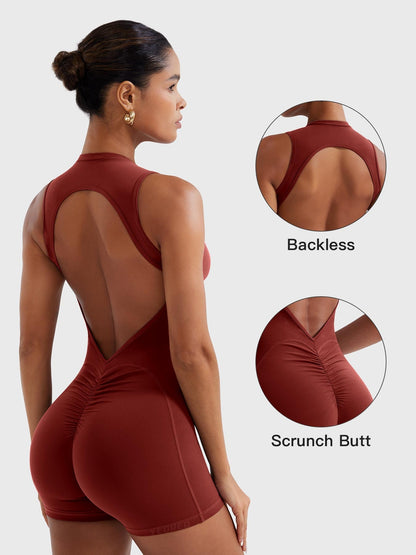 Vaeryn Tessia Backless Scrunch Romper