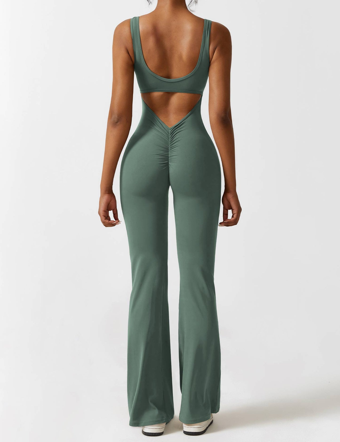 Vaeryn V-Back Flared Jumpsuit