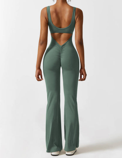 Vaeryn V-Back Flared Jumpsuit