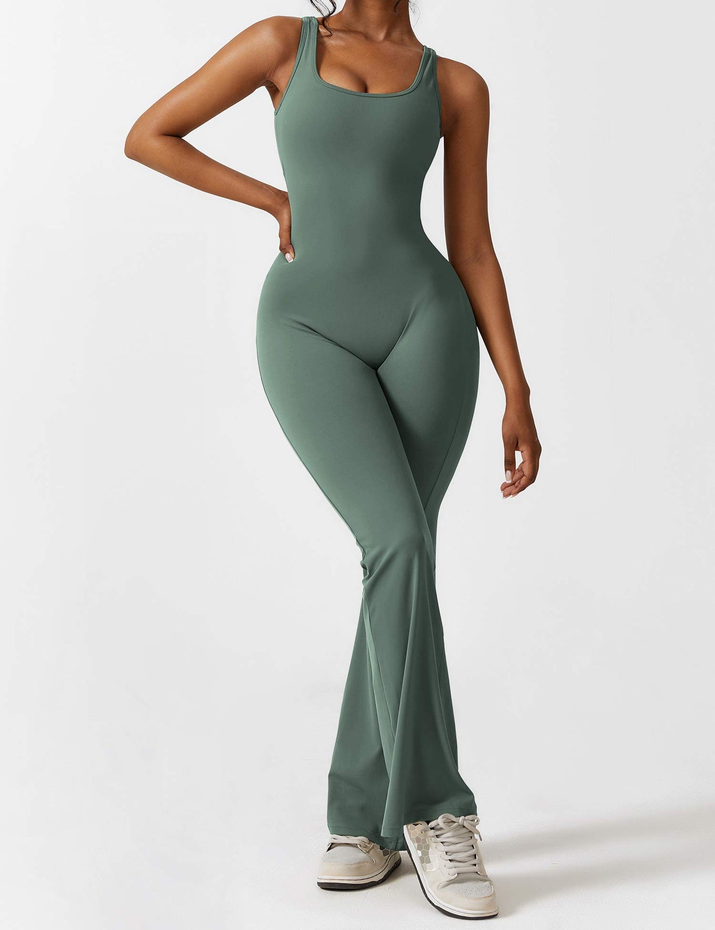 Vaeryn V-Back Flared Jumpsuit