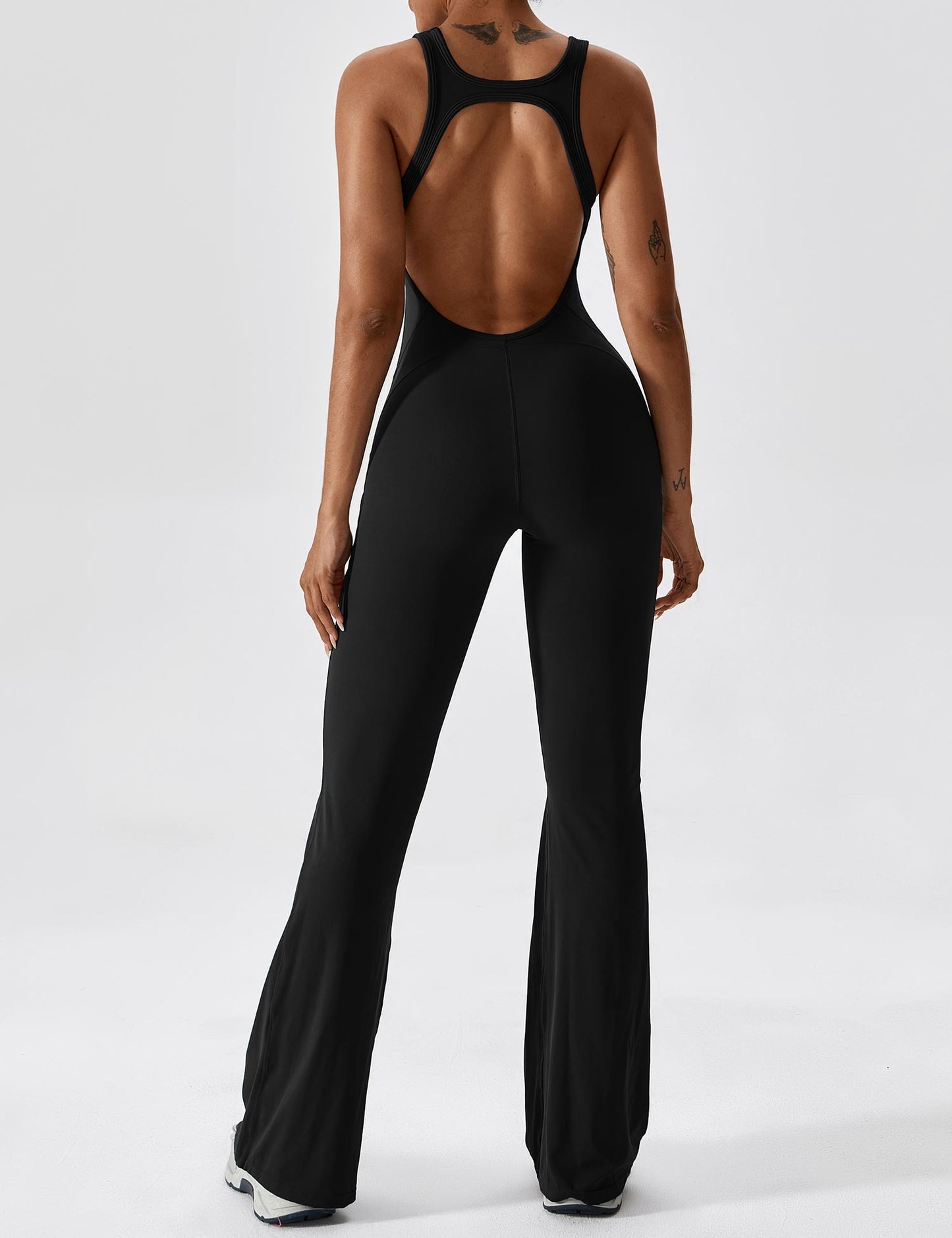 Vaeryn Open Back Flared Jumpsuit