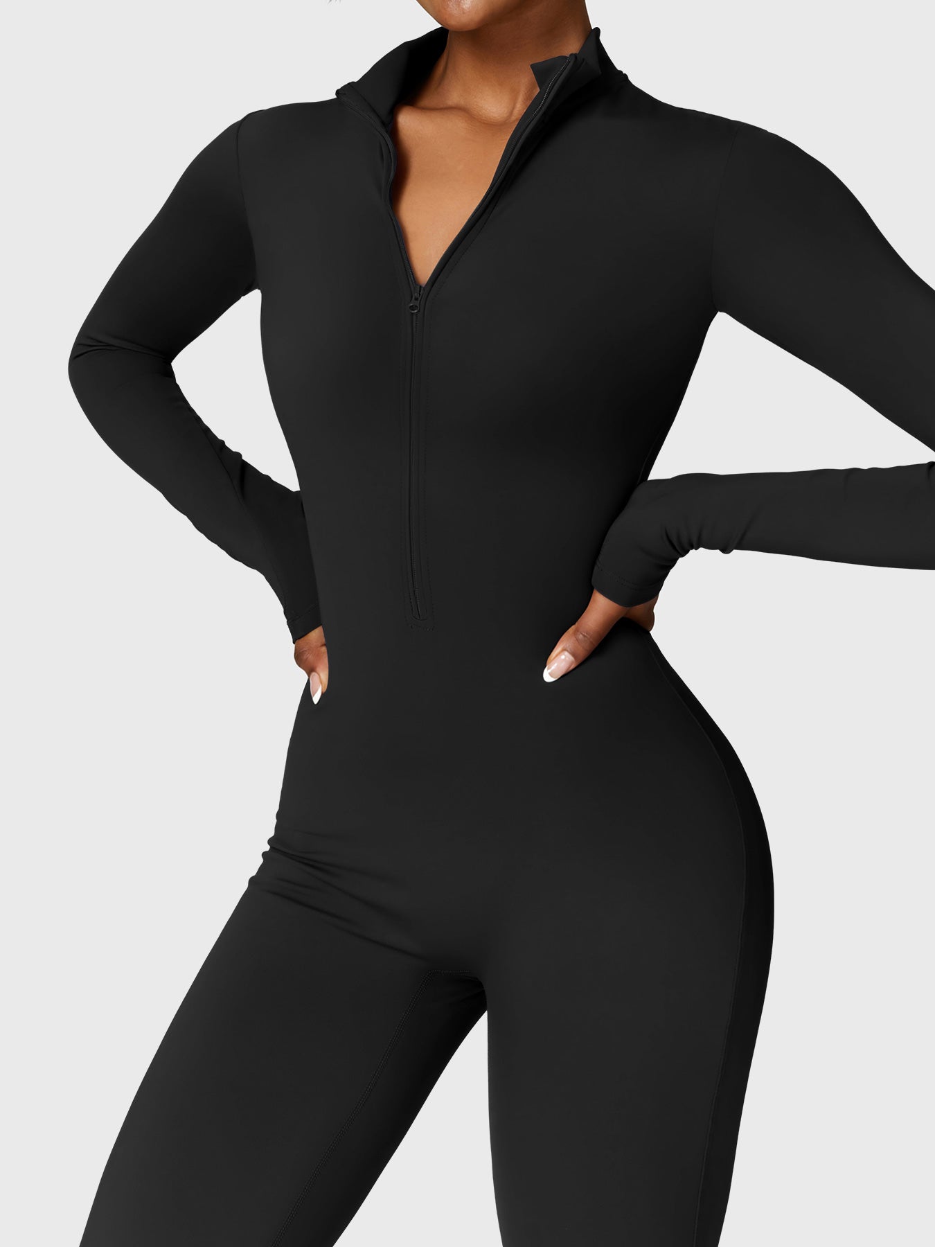 Vaeryn Belle Fleece Zip Long Sleeve Jumpsuit