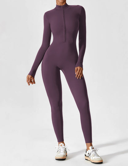 Vaeryn Sculpt Zip Long Sleeve Jumpsuit
