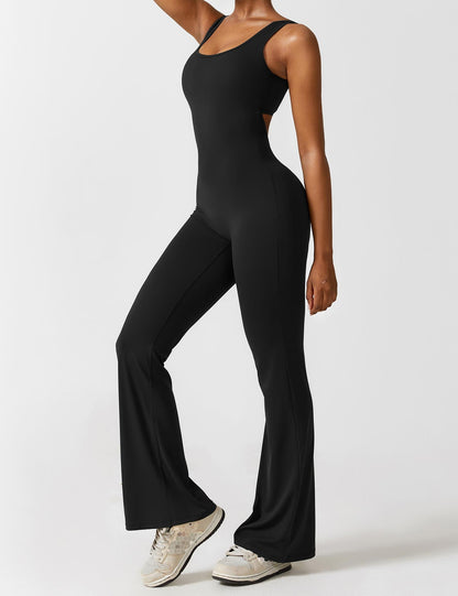 Vaeryn V-Back Flared Jumpsuit