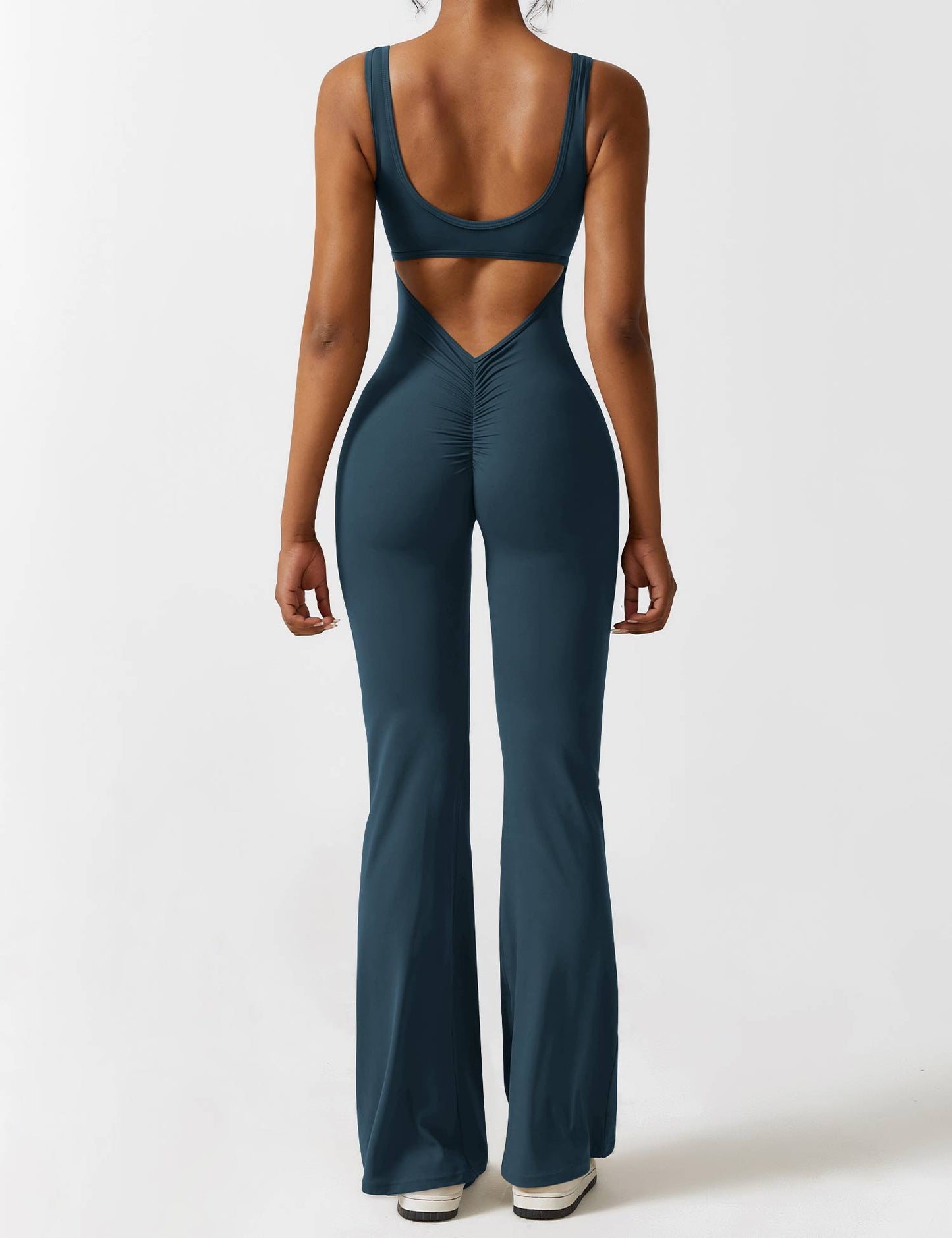 Vaeryn V-Back Flared Jumpsuit