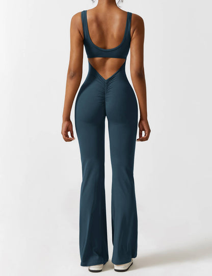 Vaeryn V-Back Flared Jumpsuit