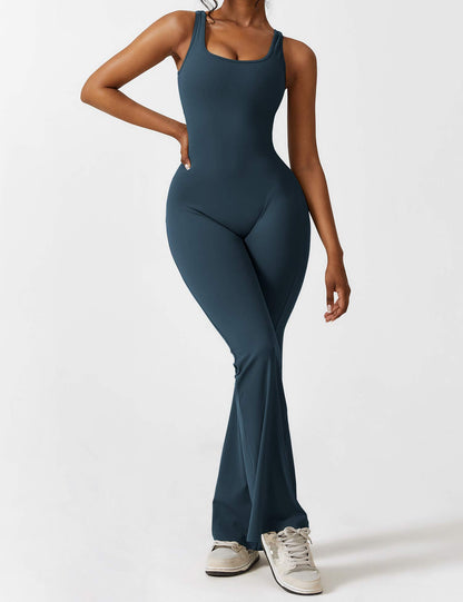 Vaeryn V-Back Flared Jumpsuit