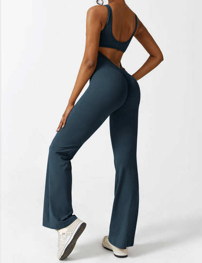 Vaeryn V-Back Flared Jumpsuit
