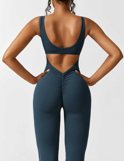 Vaeryn V-Back Flared Jumpsuit