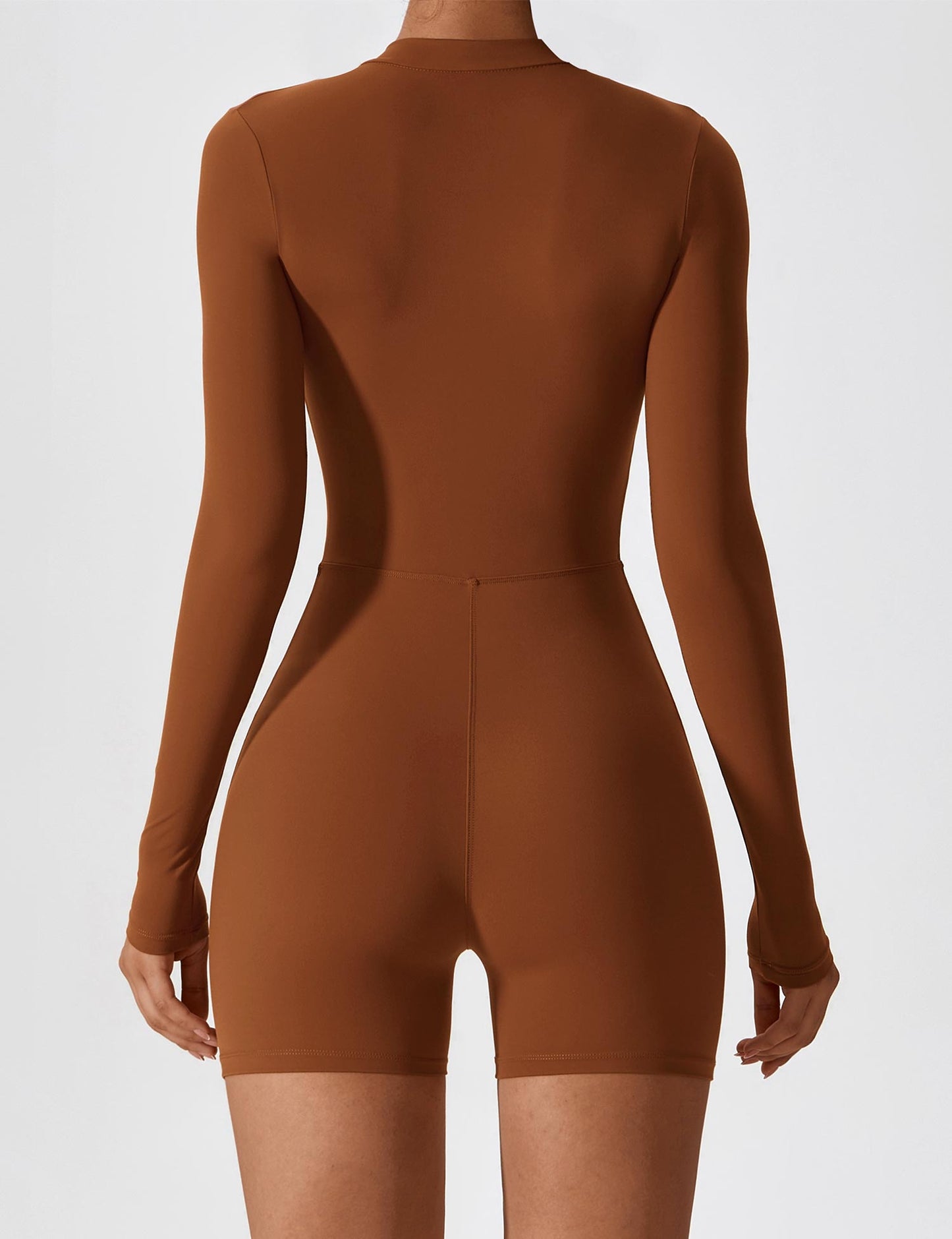 Vaeryn Sculpt Zip Long Sleeve Romper