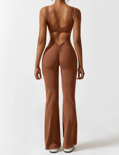 Vaeryn V-Back Flared Jumpsuit