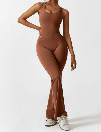 Vaeryn V-Back Flared Jumpsuit