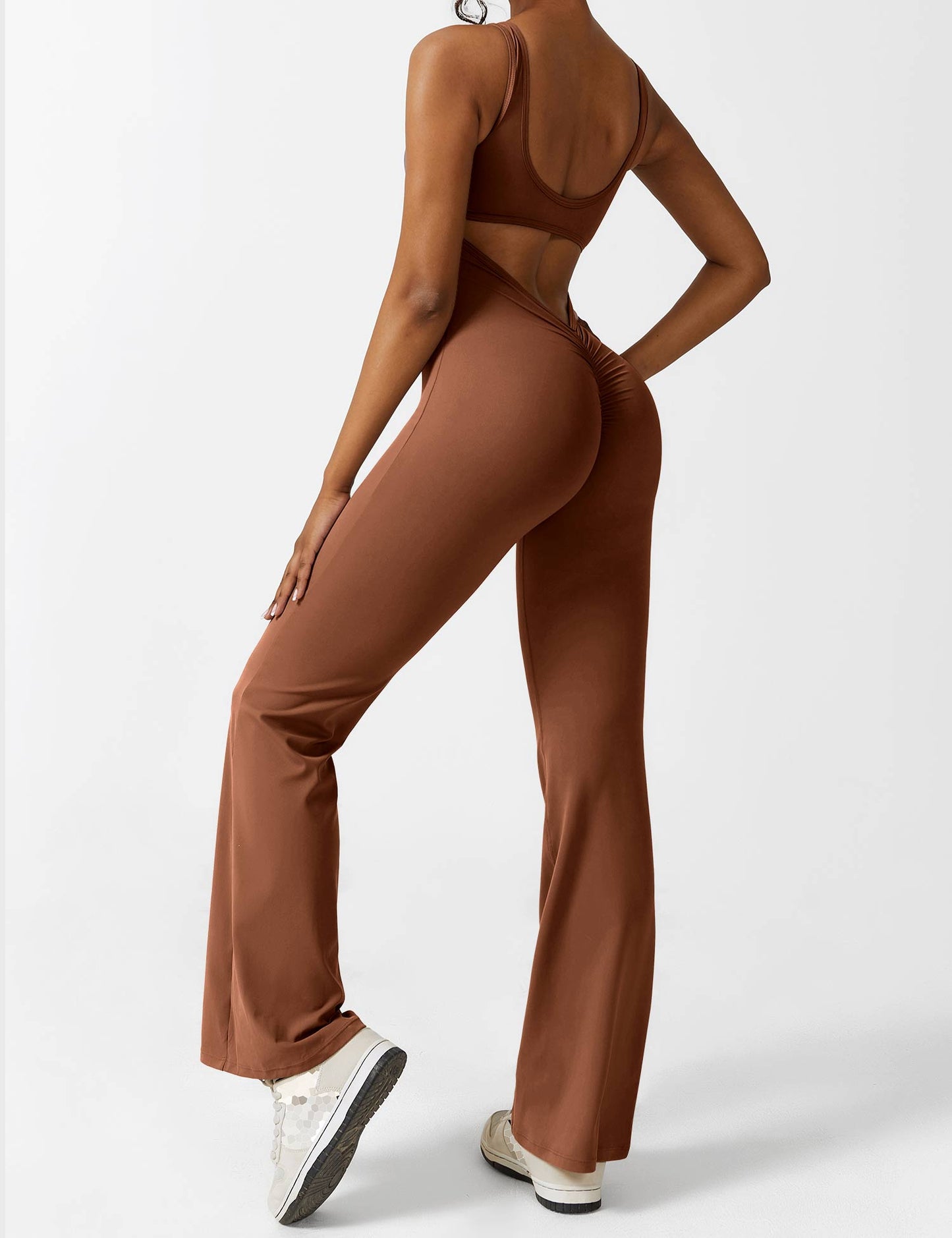 Vaeryn V-Back Flared Jumpsuit