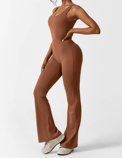 Vaeryn V-Back Flared Jumpsuit
