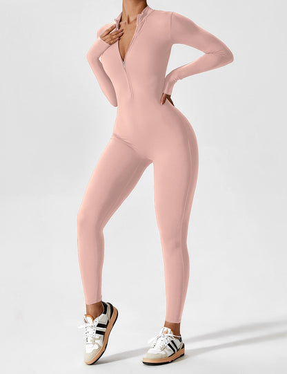 Vaeryn Sculpt Zip Long Sleeve Jumpsuit