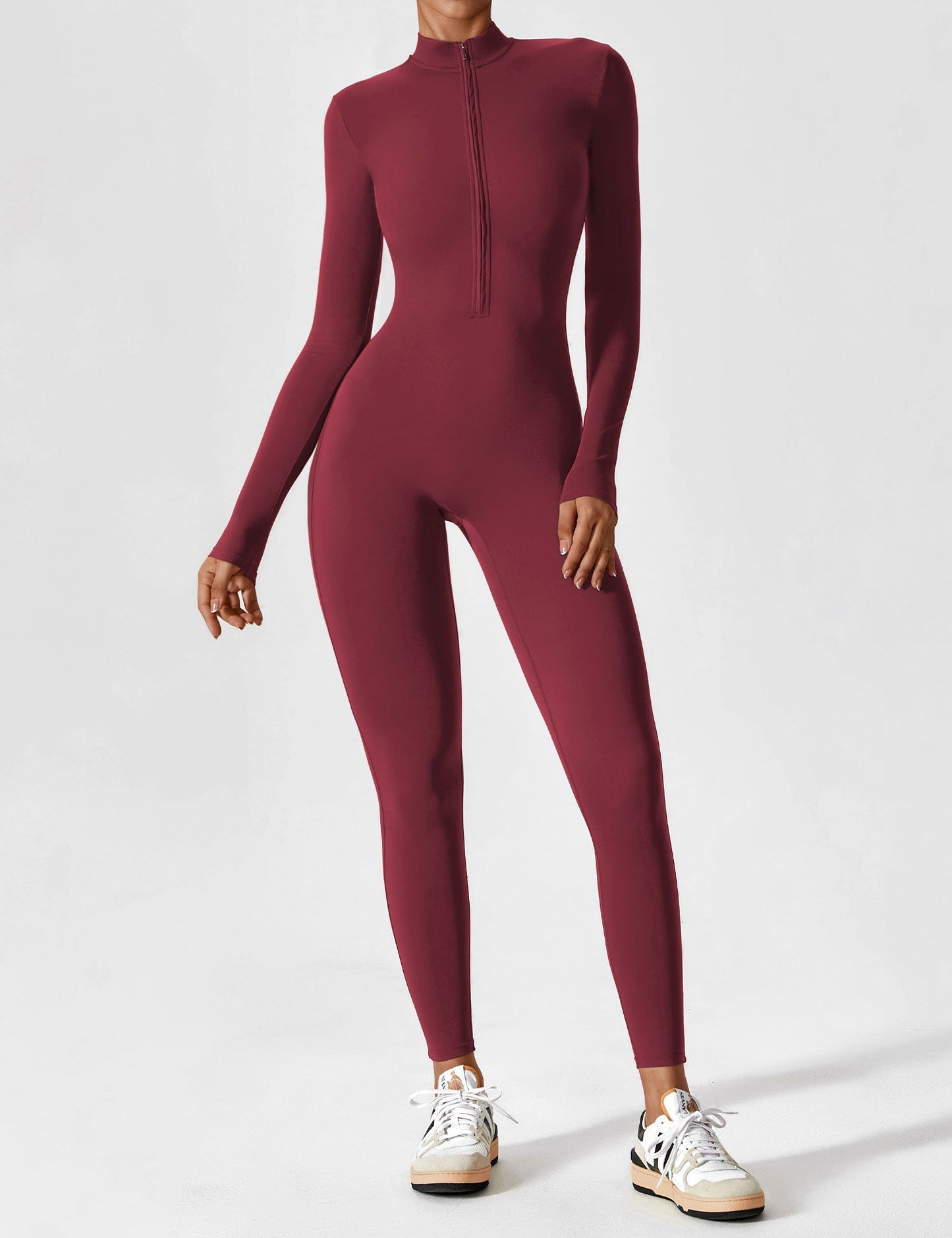 Vaeryn Sculpt Zip Long Sleeve Jumpsuit