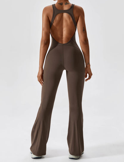 Vaeryn Open Back Flared Jumpsuit