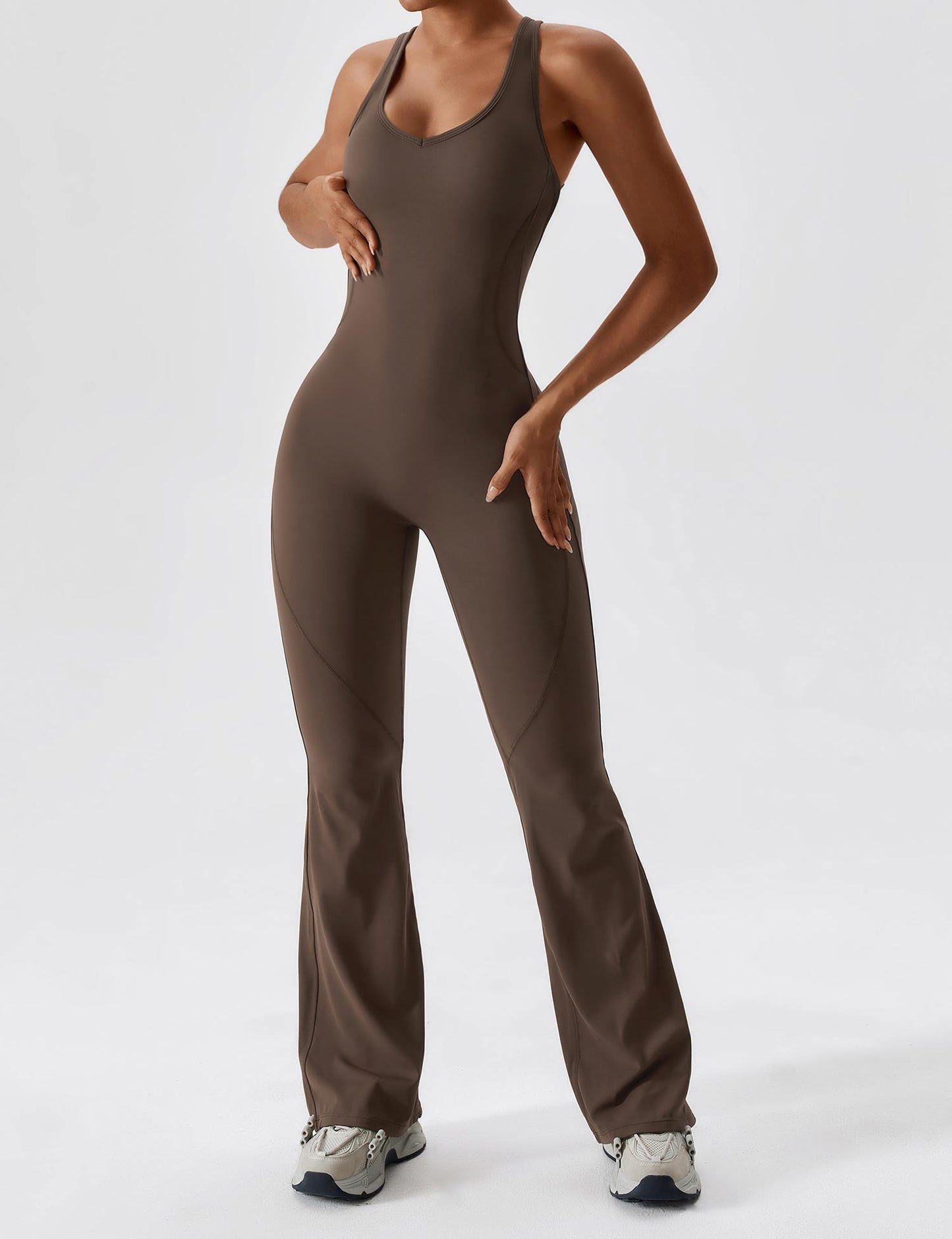 Vaeryn Open Back Flared Jumpsuit