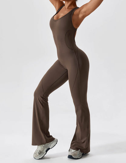 Vaeryn Open Back Flared Jumpsuit