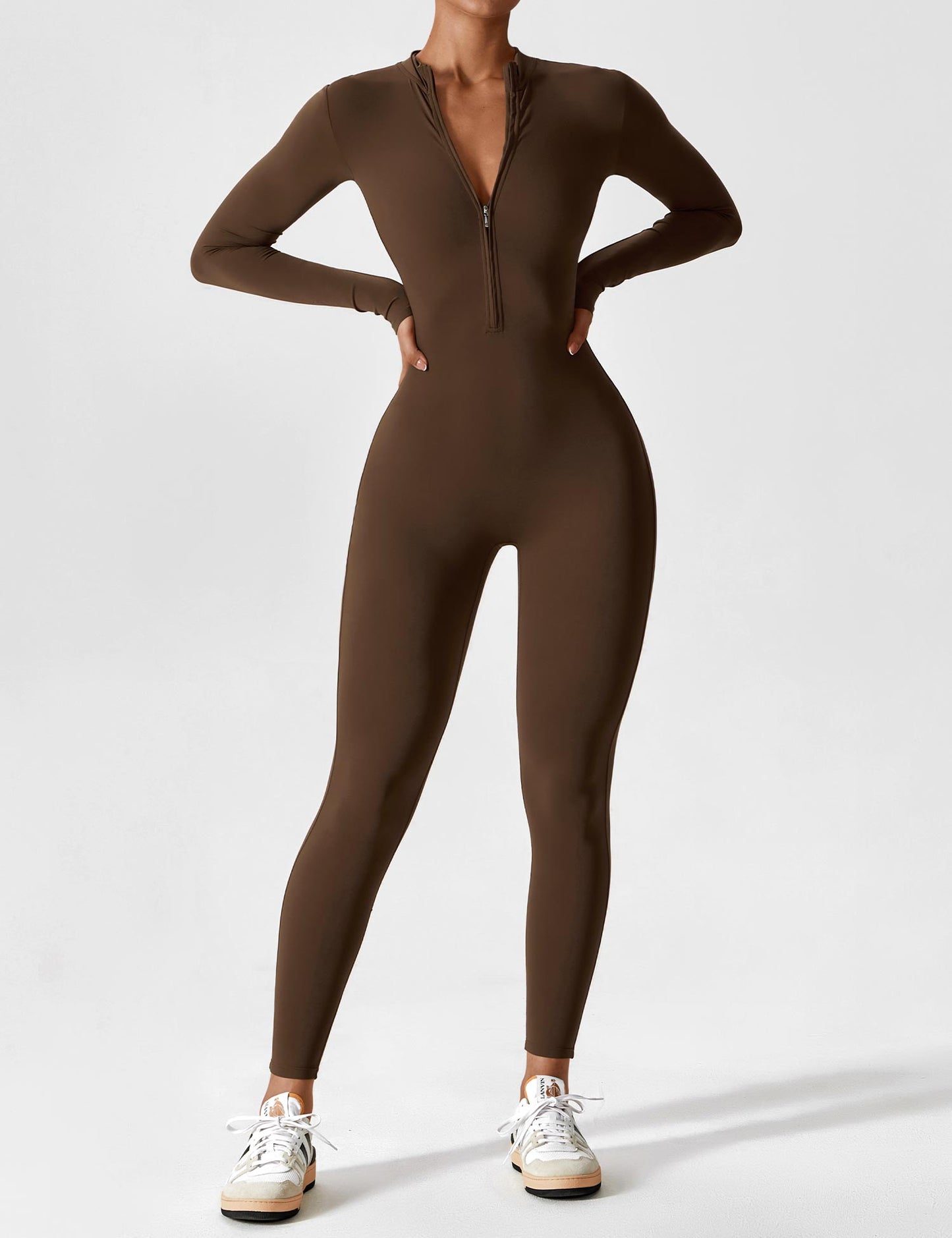 Vaeryn Sculpt Zip Long Sleeve Jumpsuit