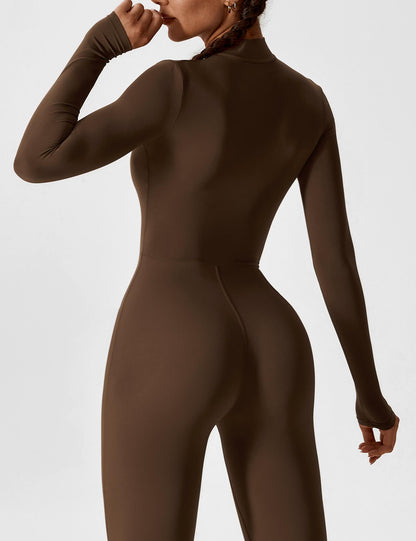 Vaeryn Sculpt Zip Long Sleeve Jumpsuit
